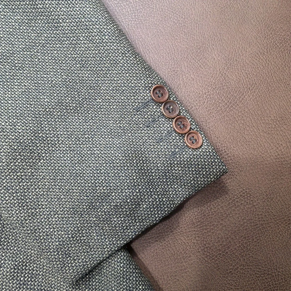 ZANELLA Italy Silk Blend Sport Coat Blazer Mens 44R Patterned Woven Wedding MINT